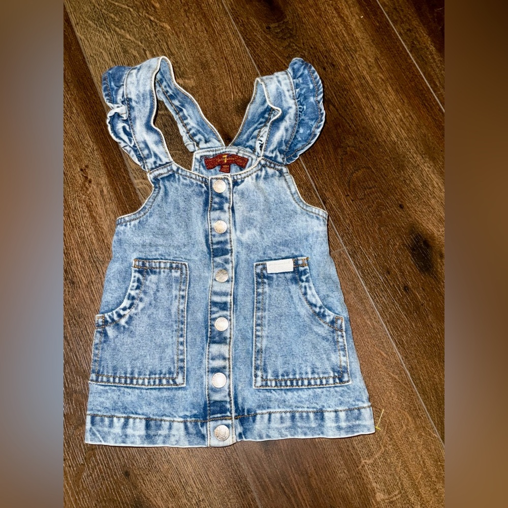 Denim Ruffle Strap Dress